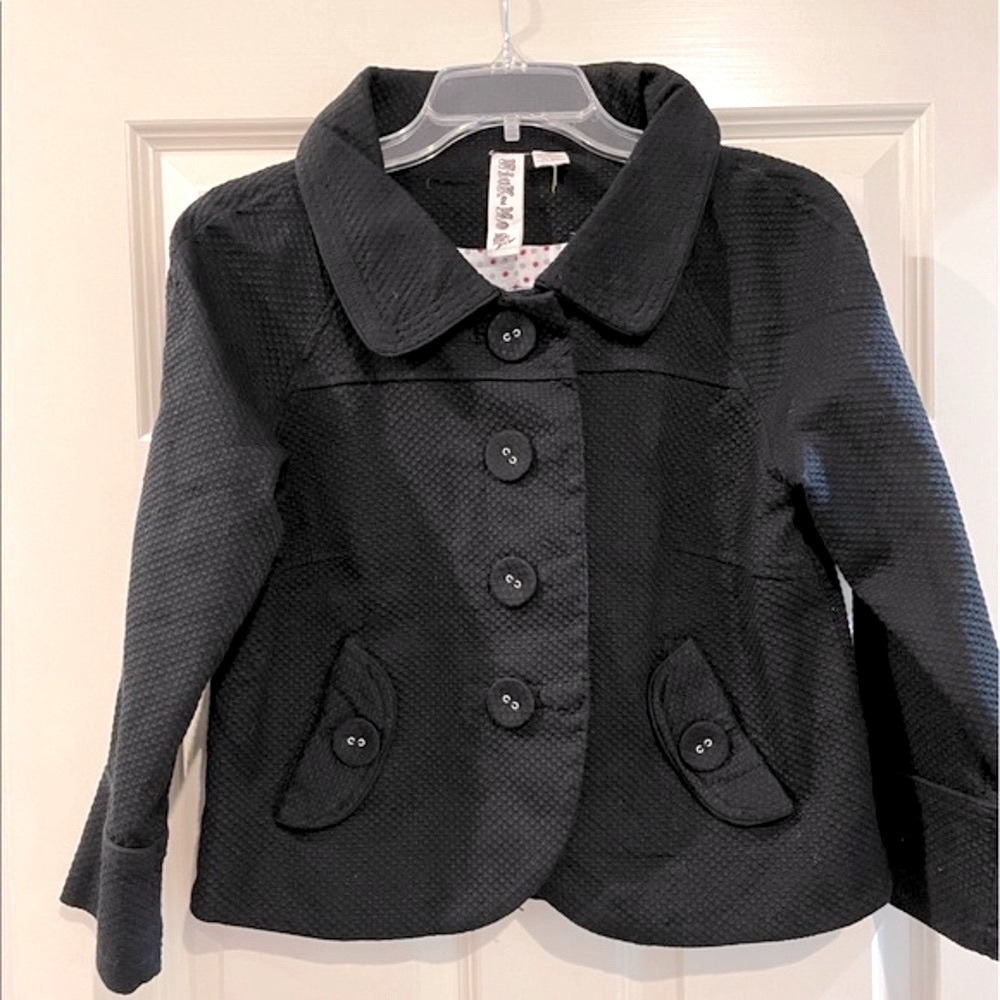 Anthropologie Nick and Mo black cropped blazer jacket, S